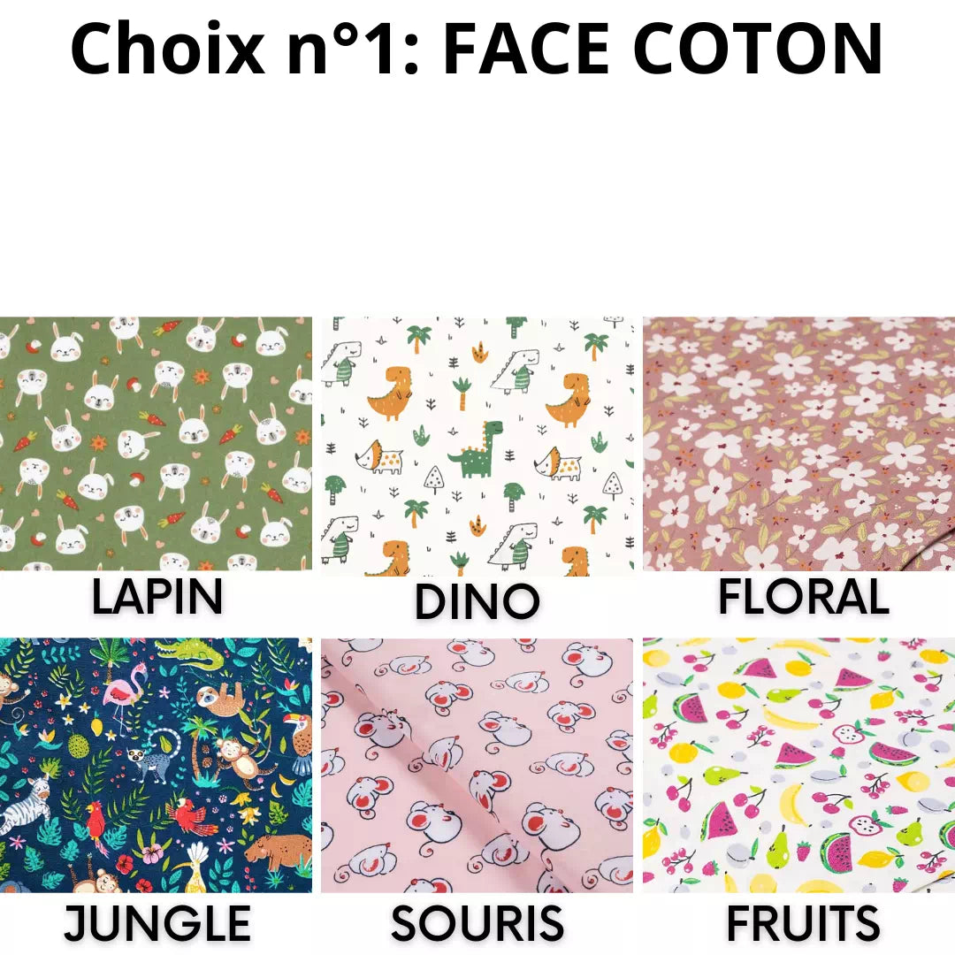 choix de tissus dodonac pour tapis sur-mesure face coton imprimé