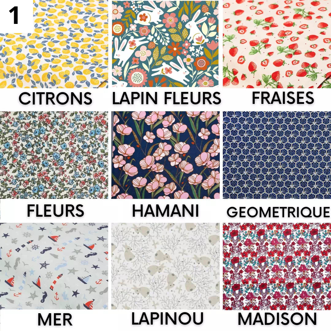 choix de tissus dodonac pour tapis sur-mesure face coton imprimé
