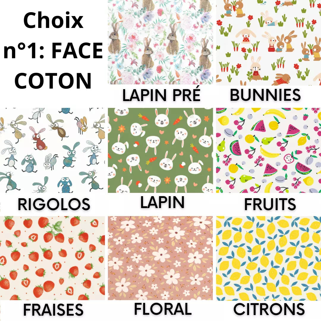 choix de tissus en coton imprimé pour vos pee pads tapis sur-mesure dodonac