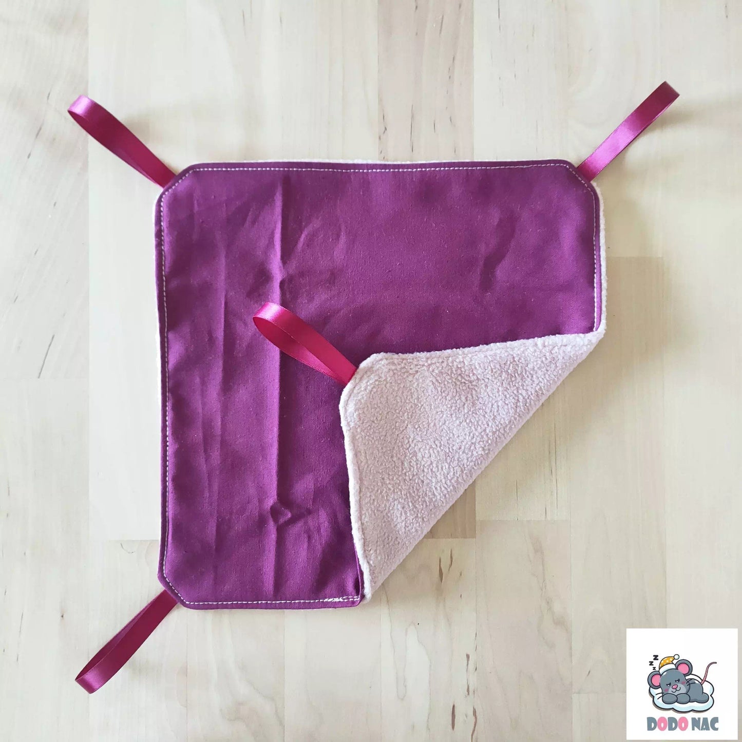 hamac simple suspendu hamac nac pour rat furet souris gerbille octodon coton oeko-tex polaire taille S 20x20cm fait main dodonac