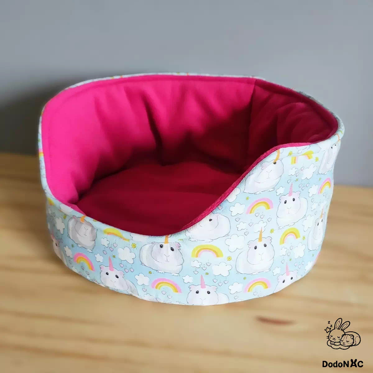 couffin ou cuddle cup tissu cochon d'inde dodoNAC lit douillet douillet pour rongeurs, rat, cochon d'inde, furet, chinchilla confortable avec intérieur en polaire fait main