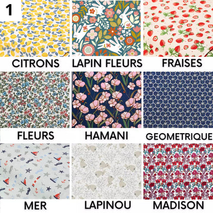 choix de tissus dodonac pour tapis sur-mesure face coton imprimé