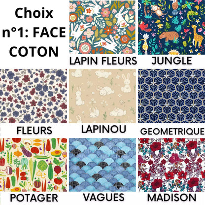 choix de tissus en coton imprimé pour vos pee pads tapis sur-mesure dodonac