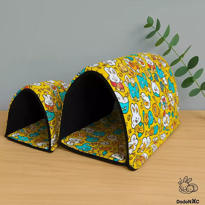 tunnel cachette pour lapin et cochon d'inde dodonac