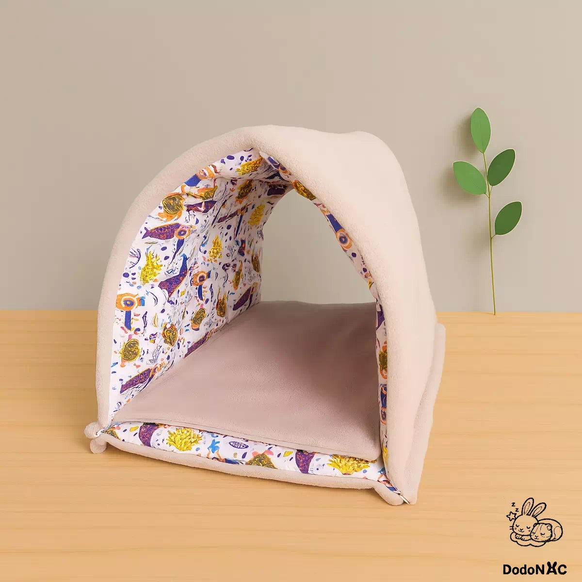 maison tunnel cachette dodoNAC avec pee pad absorbant amovible pour rongeur, cochon d'inde, chinchilla, furet  et lapin nain fait main et personnalisable