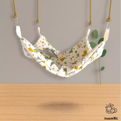 hamac cachette dodoNAC taille M (30x30cm) à suspendre, lit douillet pour rat, gerbille, octodon fait main et personnalisable