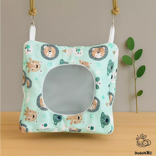 hamac maison cube dodoNAC (20x20cm) à suspendre pour grand NAC, un lit confortable fait main pour des rats, furet, gerbille et chinchilla à personnaliser