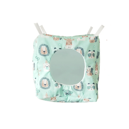 hamac maison cube dodoNAC (20x20cm) à suspendre en vue 360°, fait main c'est un lit douillet pour des rats, furet, gerbille et chinchilla à personnaliser