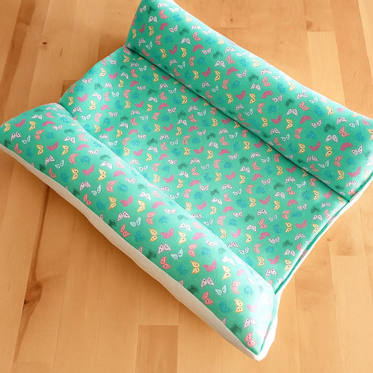 lit douillet moelleux pour lapin, snuggle bed lapin, snugabun fait main pour rongeur par DodoNAC
