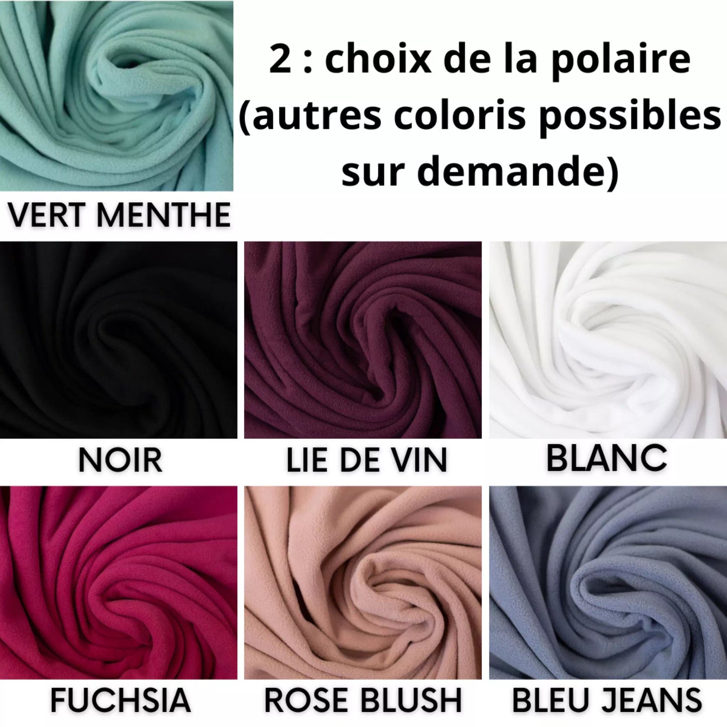 choix coloris polaire