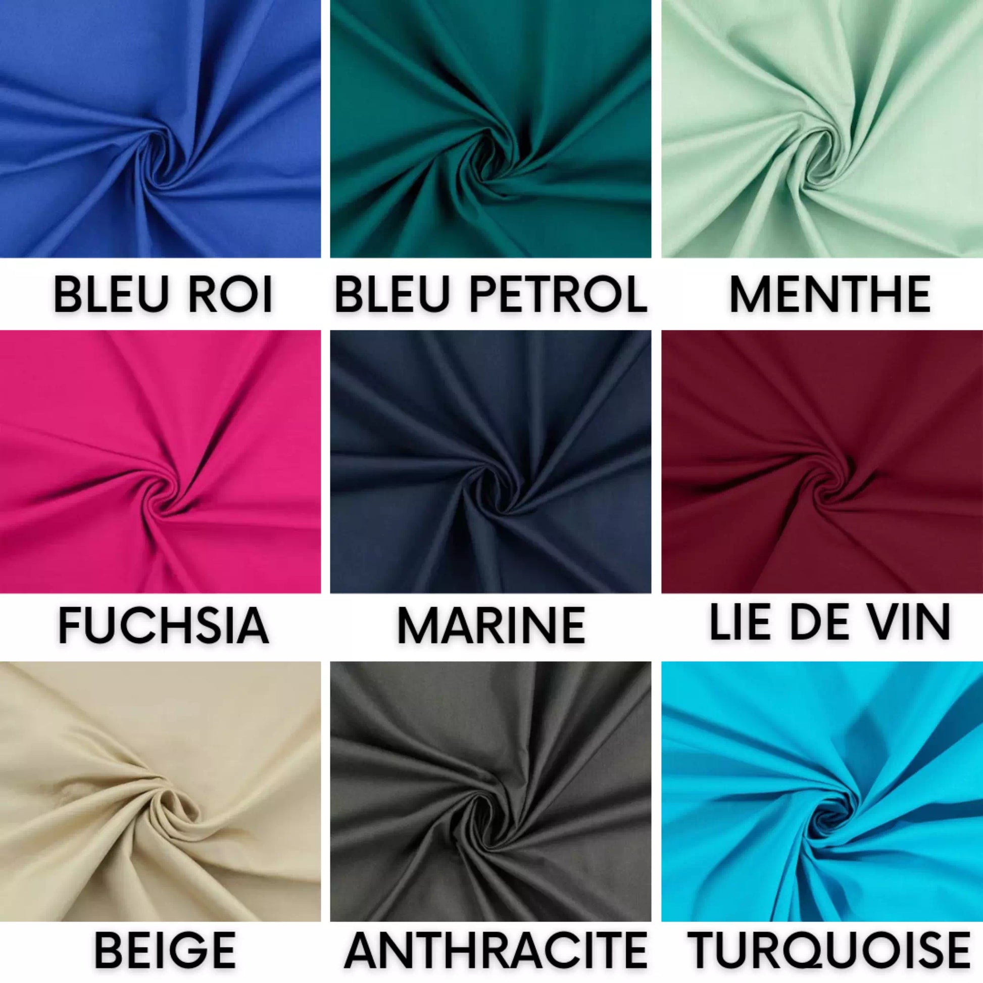 choix du tissu coton uni