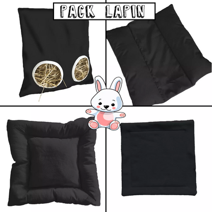 Pack de dodo et accessoire pour aménager la cage de son lapin