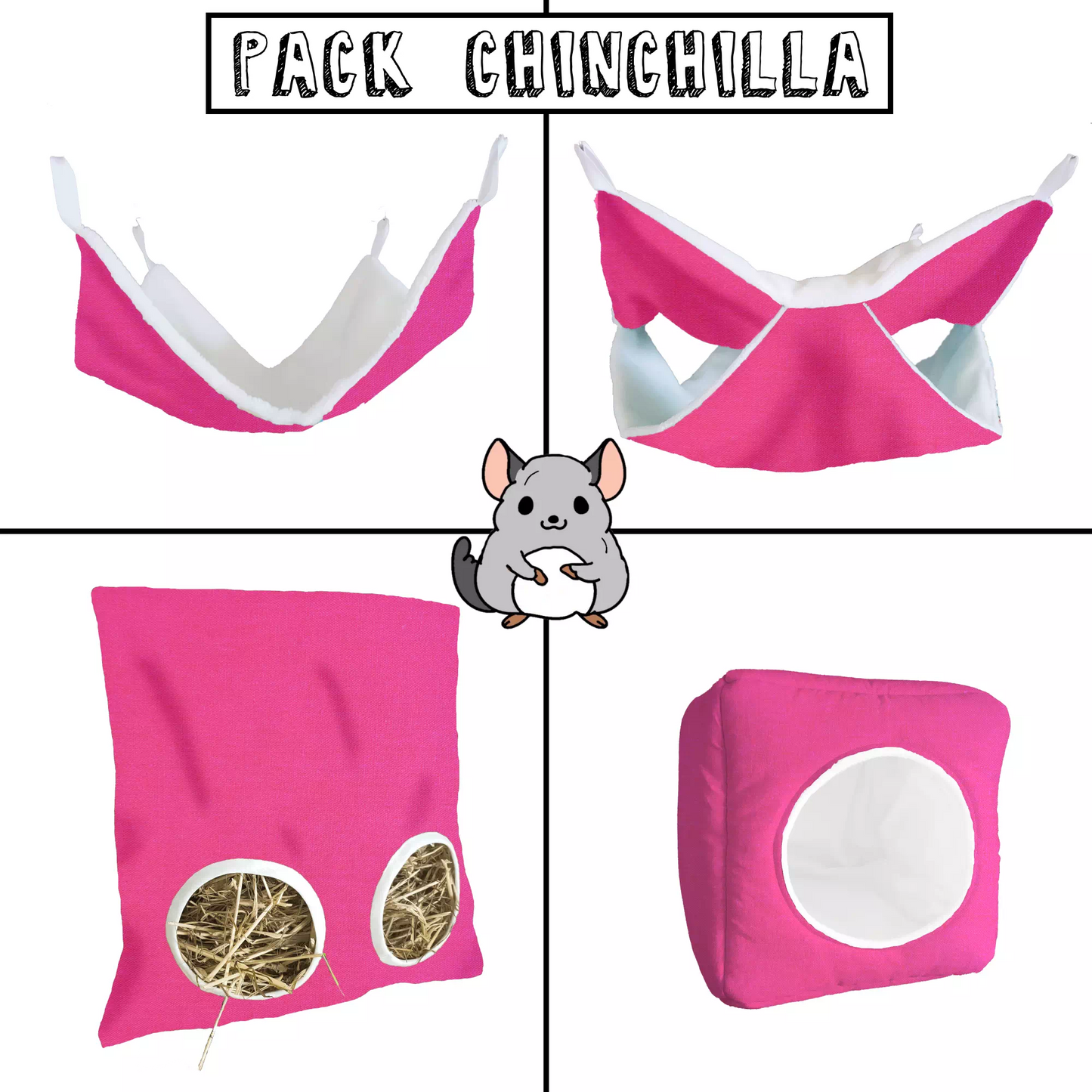 pack de dodos et accessoires de cage pour chinchilla